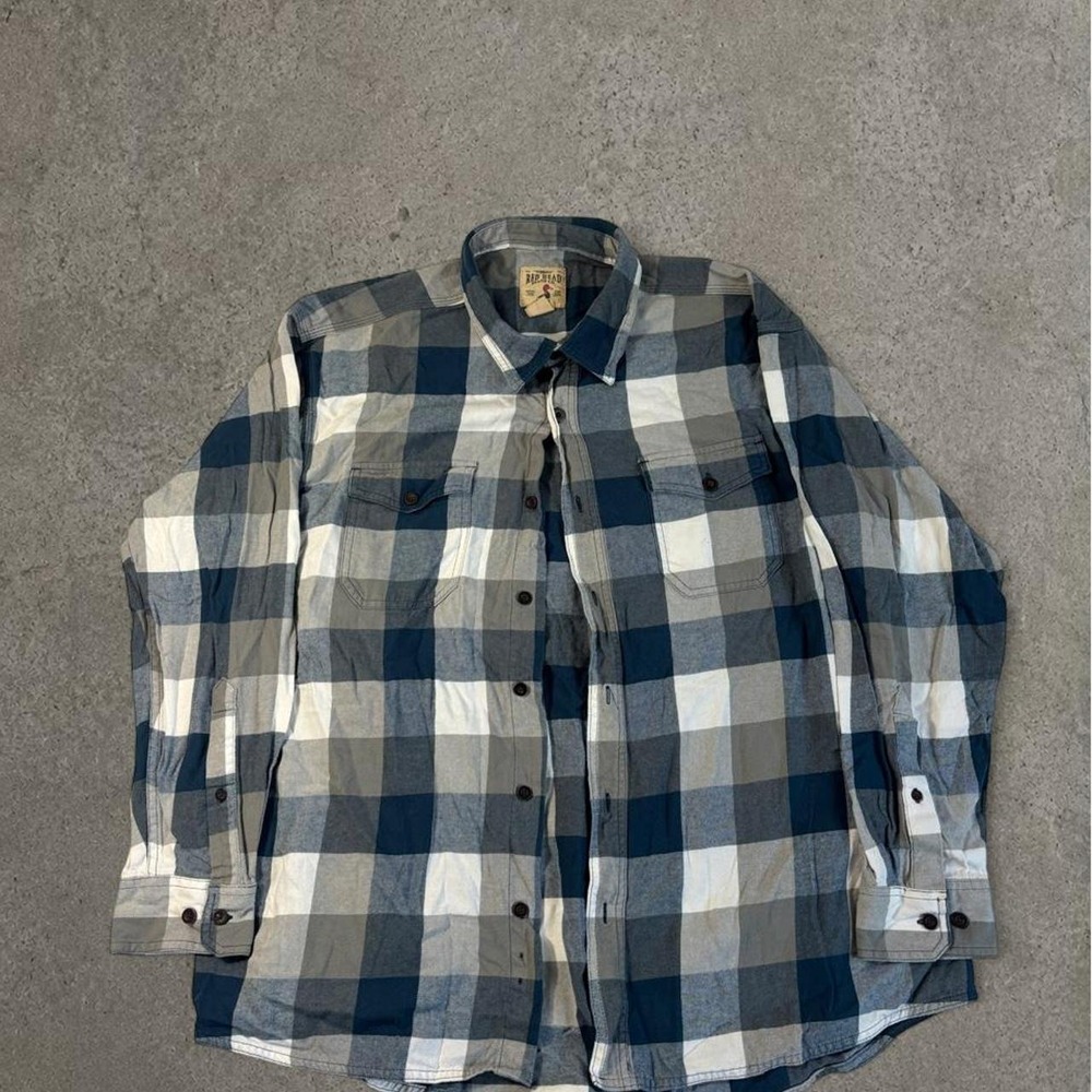 y2k red head mens plaid button up